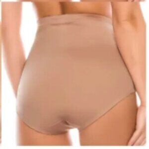 Microfiber Hi-Waist Full Brief/ Beige/ Small